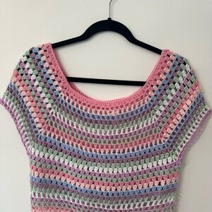 Dreamers Crochet Knit Shirt Womens XS Pink Purple Green CropTop
Ballet Festival